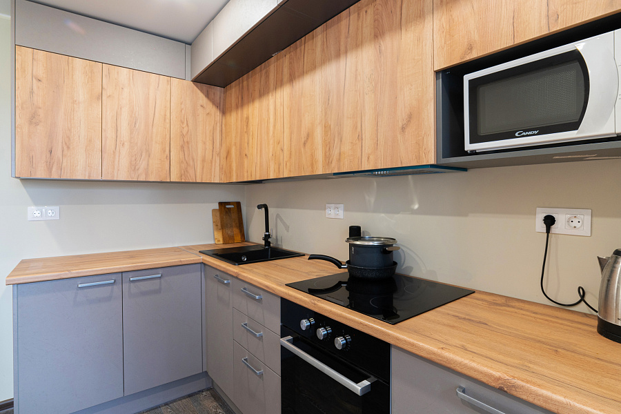 Кухня угловая Хай-тек — Персея лофт грей